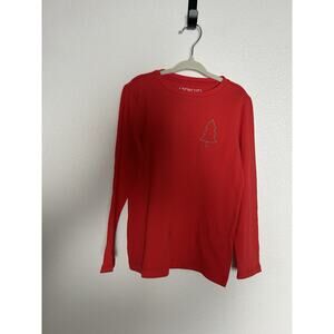 NWT Crewcuts Girls' embroidered Red holiday tree graphic tee Size XS (4-5)